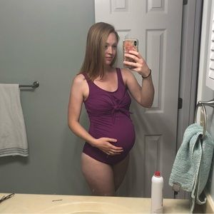 Pink Blush Maternity Swimsuit